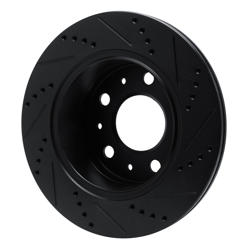 Ram Promaster 2500 Brake Rotor (1) - Rear Left - R1 Concepts - Drilled & Slotted - Black - `14-`21